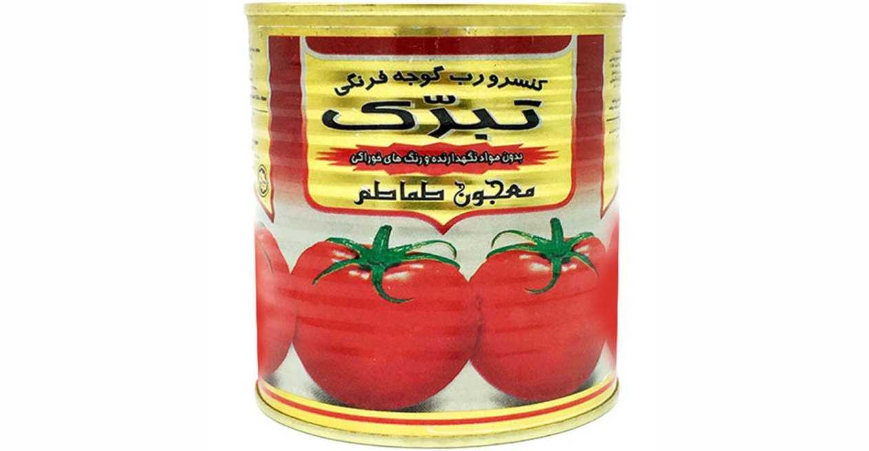 قیمت خرید رب گوجه فرنگي تبرک 800 گرمی با فروش عمده